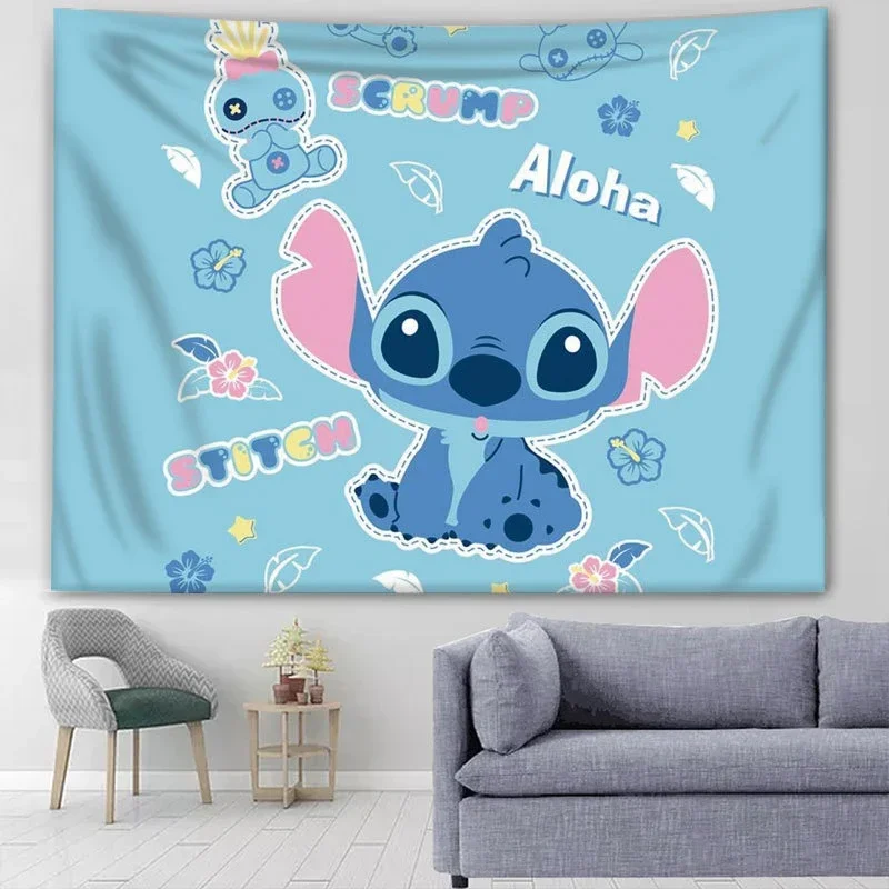 Stitch Tapestry Wall Decoration Room Decoration Party Atmosphere Photo Background Cloth Suitable for Children and Adults