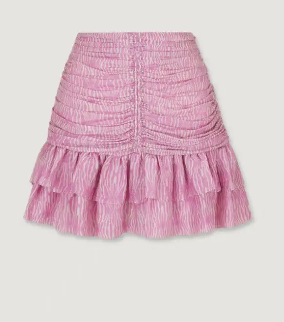 

Австралийский бренд, шелковая льняная юбка с принтом, женская юбка-тортик с высокой талией, летняя коллекция 2025 года