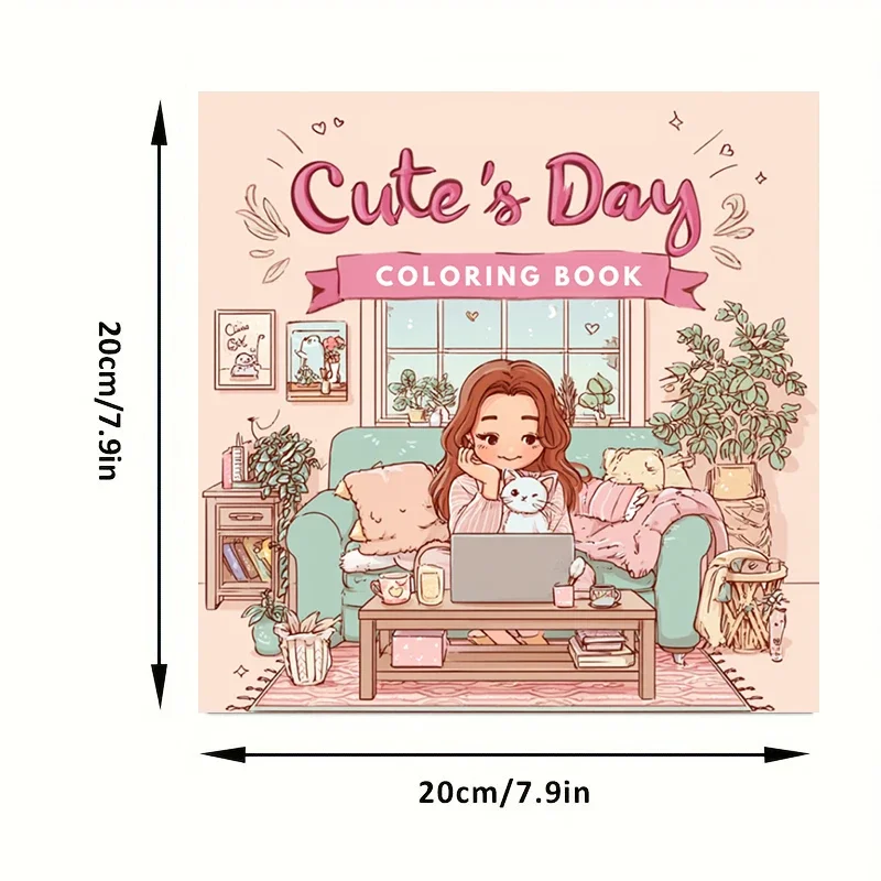 大人のための女の子の人生塗り絵 |   28ページの塗り絵、クリスマスや感謝祭のための画材