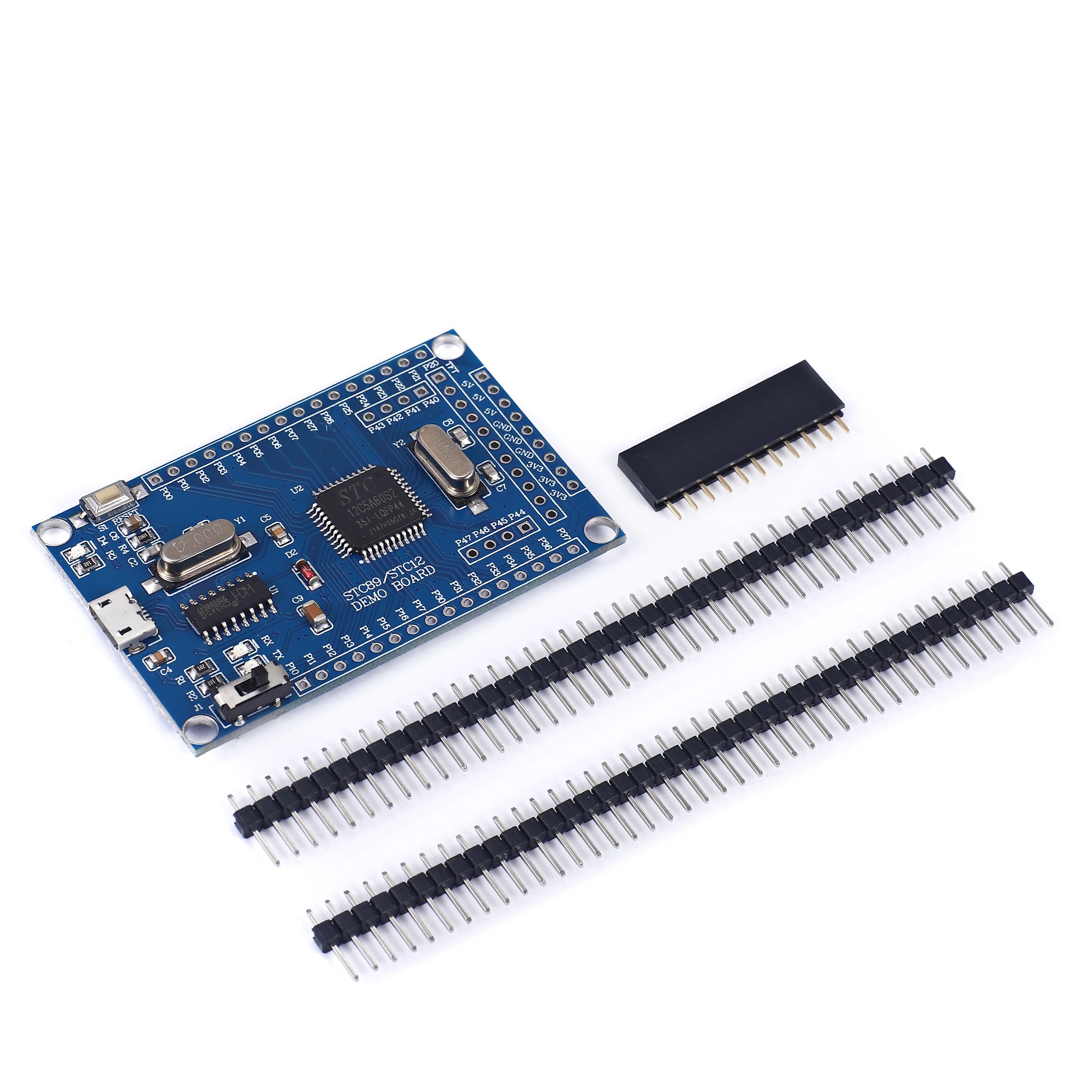STC12 Core Board STC12C5A60S2 51 Single-Chip Minimum System Development Learning Board Dual Serial Port Part kit