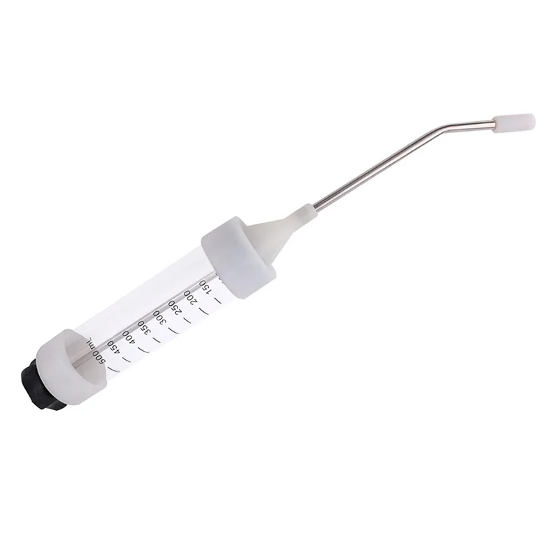 

FYBL-Reusable Animal Medicine Dispenser 500ML Large Veterinary Metal Feeding Gun, Adjustable Livestock Drench-Gun