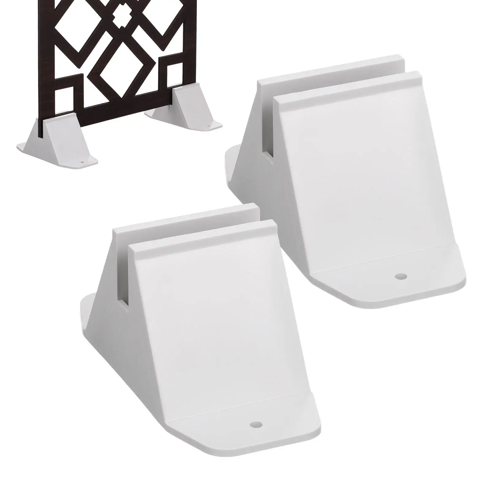 

Комплект из 2 пластиковых опор для садового забора, основание-держатель для небольших ограждений, аксессуар для сада и двора