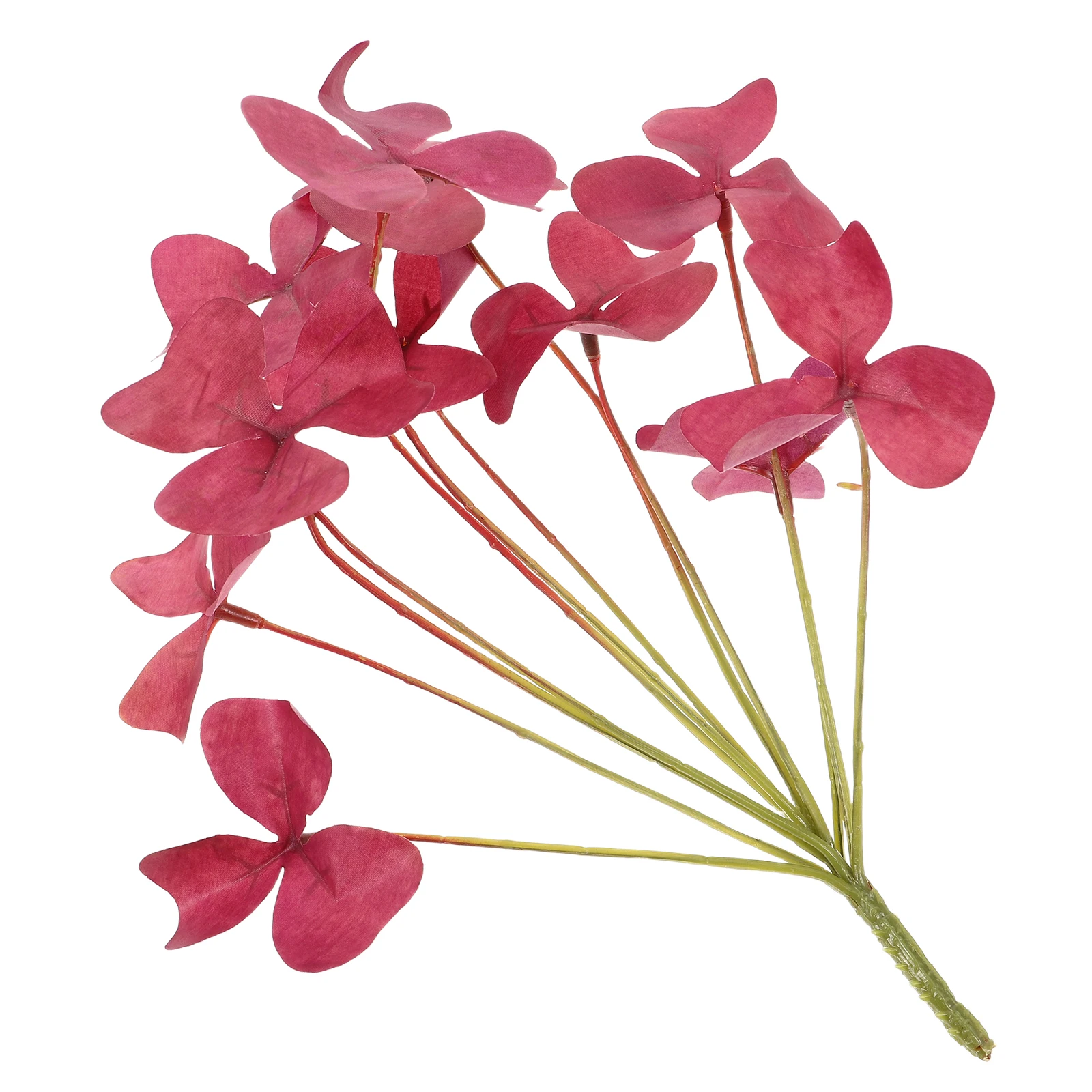 

Artificial Clover Decorative Flower Potted Plants Fake Bouquet for Vase Silk Office Wedding Arrangement Small Faux