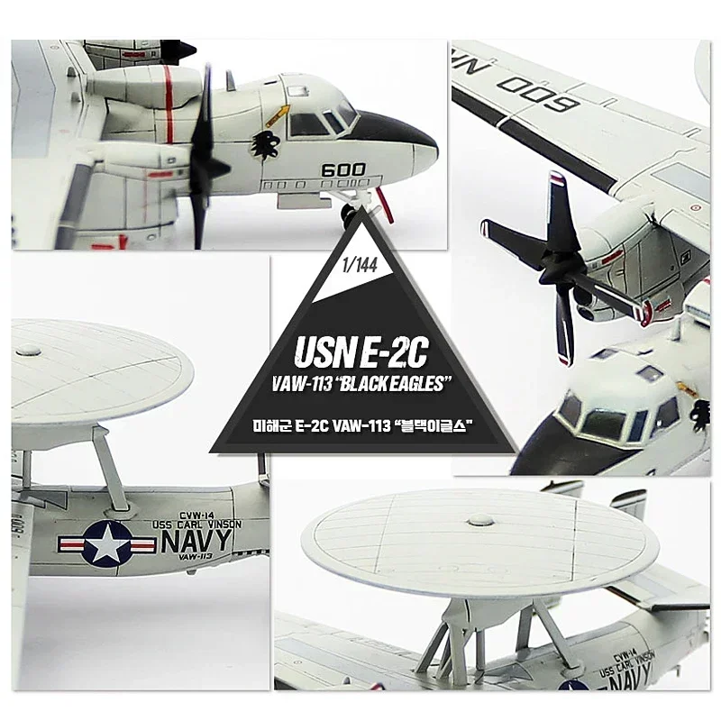 Academia 1/144 12623 E-2C de la Marina de los EE. UU. VAW-113 Black Eagles montaje diy juguetes modelo Kit