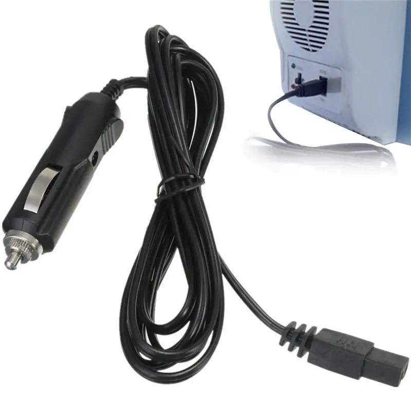 2m 12/24V Lead Cable Plug Wire 2 Pin Charger For Car Cooler Cool Box Mini Fridge Car Refrigerator Cigarette Lighter Power Cord