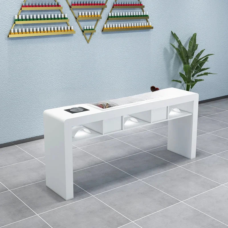 

White Manicure Table Designer Makeup Professional Nail Table Women Beauty Drawer Mesa manicura Pedicure Furniture