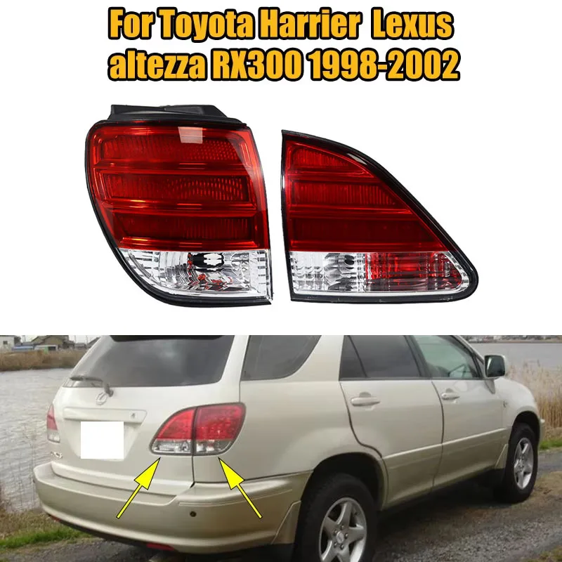 Car Rear Tail Lamp Brake Light Reverse Turn Signal Lamp LED For Toyota Harrier Lexus altezza RX300 1998-2002 Car Accessories