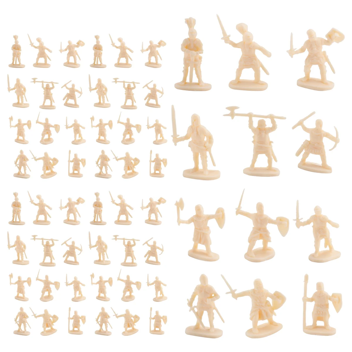 

ABEZZ 1:72 200/Set Plastic Ancient Soldier Figures Toy Archaic Soldiers Men Swordsman Action Figure DIY War Scene Toys Yellow