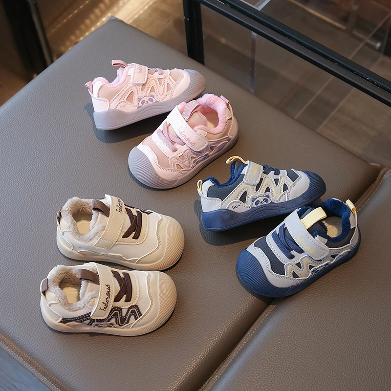 

2025 Children's Cotton Shoes Winter Thickened Warm Girls' Soft Bottom Fashion Retro Lightweight Boys' Casual Shoes 16-26