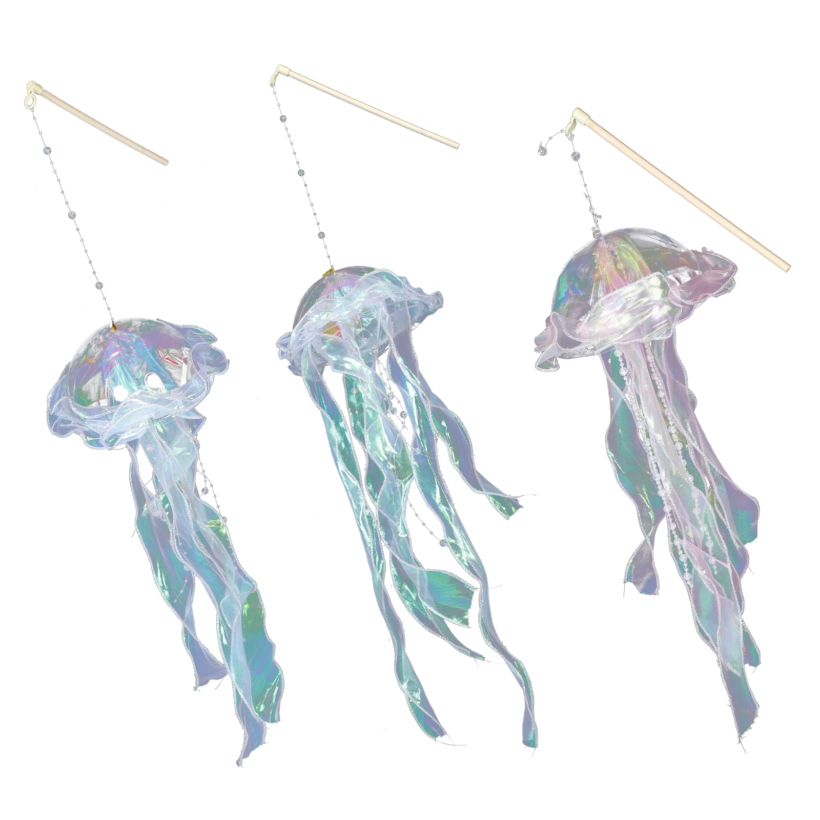 

3Pcs Jellyfish Lamp Seaside Hanging Night Light LED Party Decoration Wedding Decorations Room Bedroom