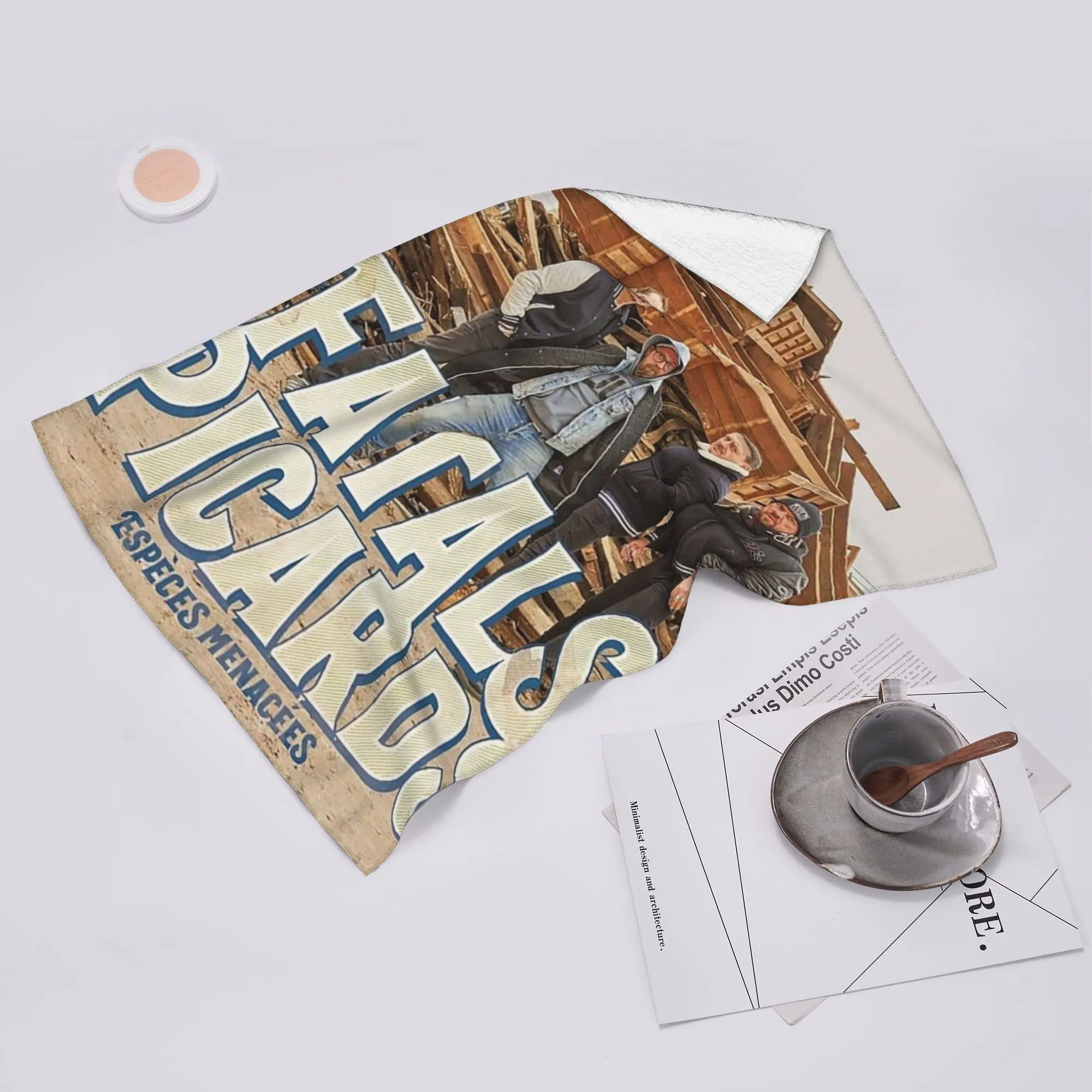 Полотенце для лица Custom Les Fatals Picards Especes menacees album 2019, мягкое, быстросохнущее, для бассейна и ванной, хлопковое, впитывающее