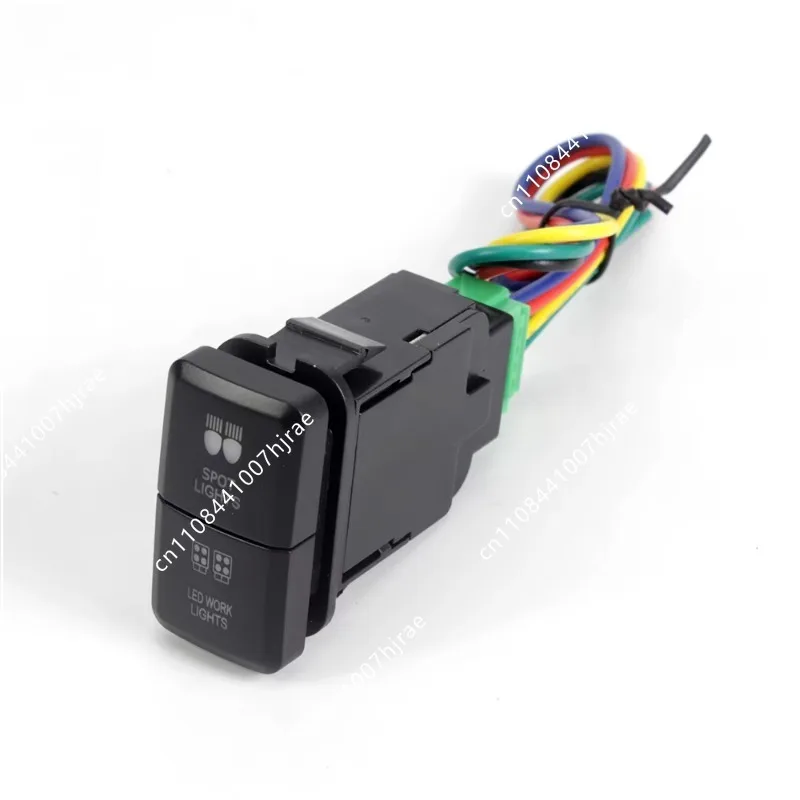 Dual Pushbutton Switch Light Emitting Diode Bar and Driver Light Symbol Blue and Green Dual Light Emitting  12v Marine