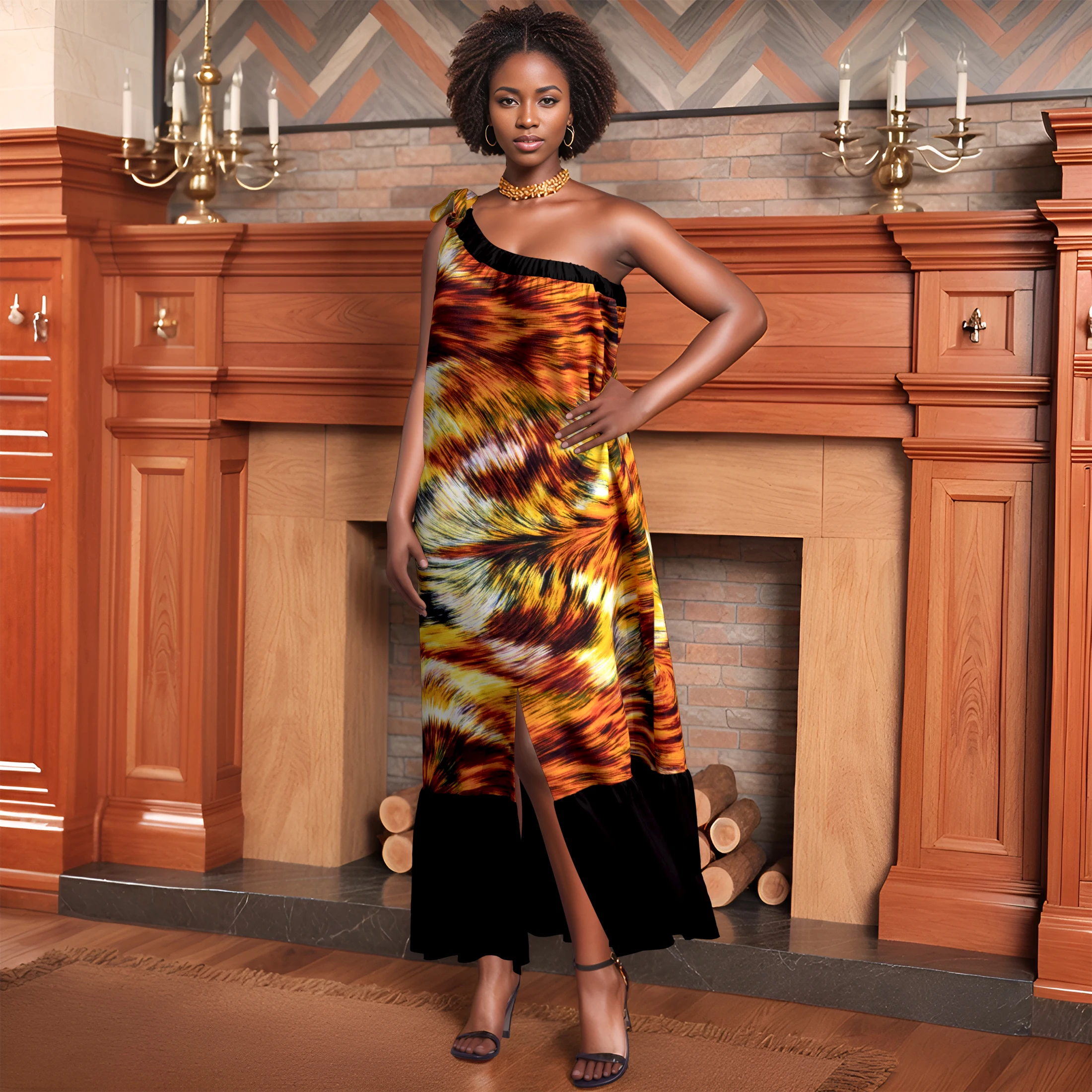 

Африканское женское высокое платье без шнуровки Dashikis с принтом бальное платье вечернее платье на одно плечо женская одежда хлопок на заказ Wy11085