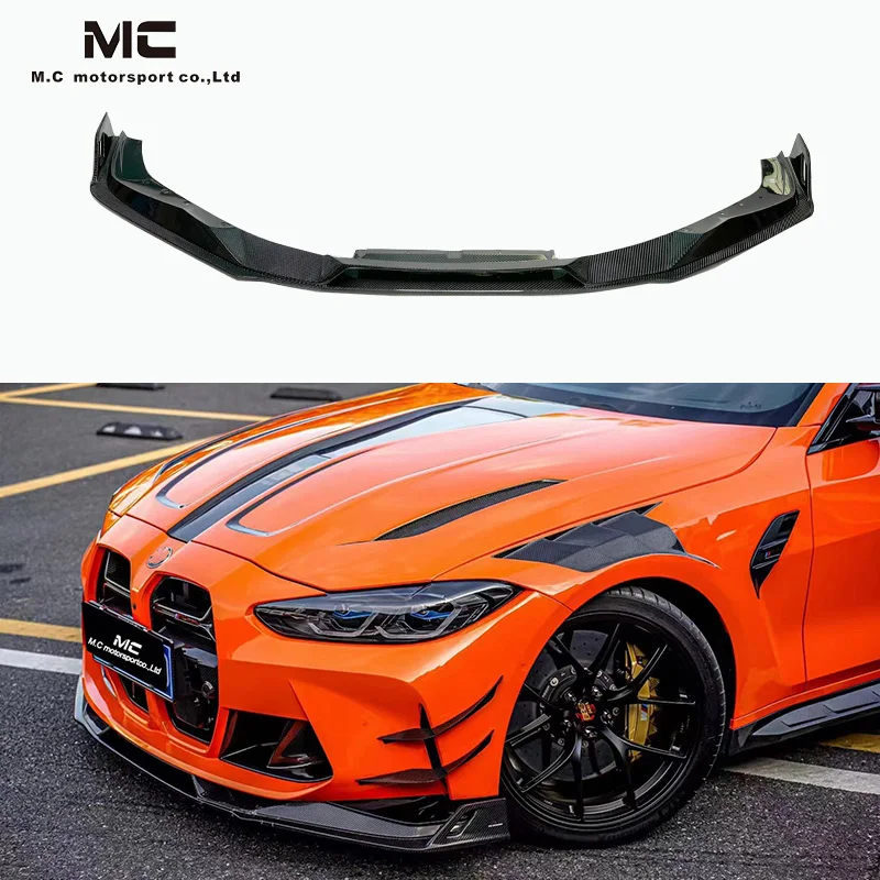 For  New M3M4 G80 G82 Carbon Fiber Front Lip A Style For  G82 G83 M4 G80 M3 m4 bumper lip