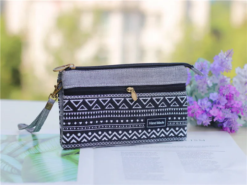 Frauen Baumwolle Lange Organizer Brieftasche Damen Geldbörse Weibliche Kupplung Kleine Telefon Tasche Geld Tasche für Kinder Kinder Mädchen Tasche – Detail 9