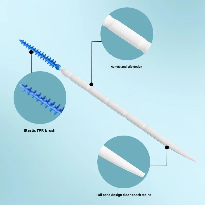 فرش أسنان سيليكون فائقة النعومة ، فرشاة خيط تنظيف الأسنان ، أعواد أسنان مزدوجة الرأس ، أداة العناية بالفم ، ✨ لكل صندوق