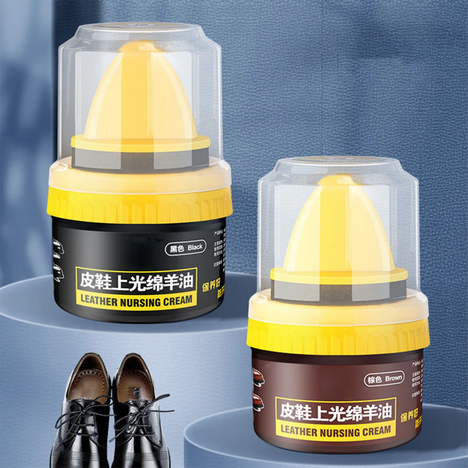 50ml Leather Shoe Brush Polish Brush Shoe Maintenance Brightening Cleaning Duster Sponge Wipe Colorless/Black/Brown image 6