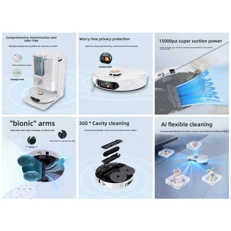 Ultra Robotic Vacuum Cleaner LDS Navigation Electric for Household Hotel Use Featuring Removable Mop Extensive