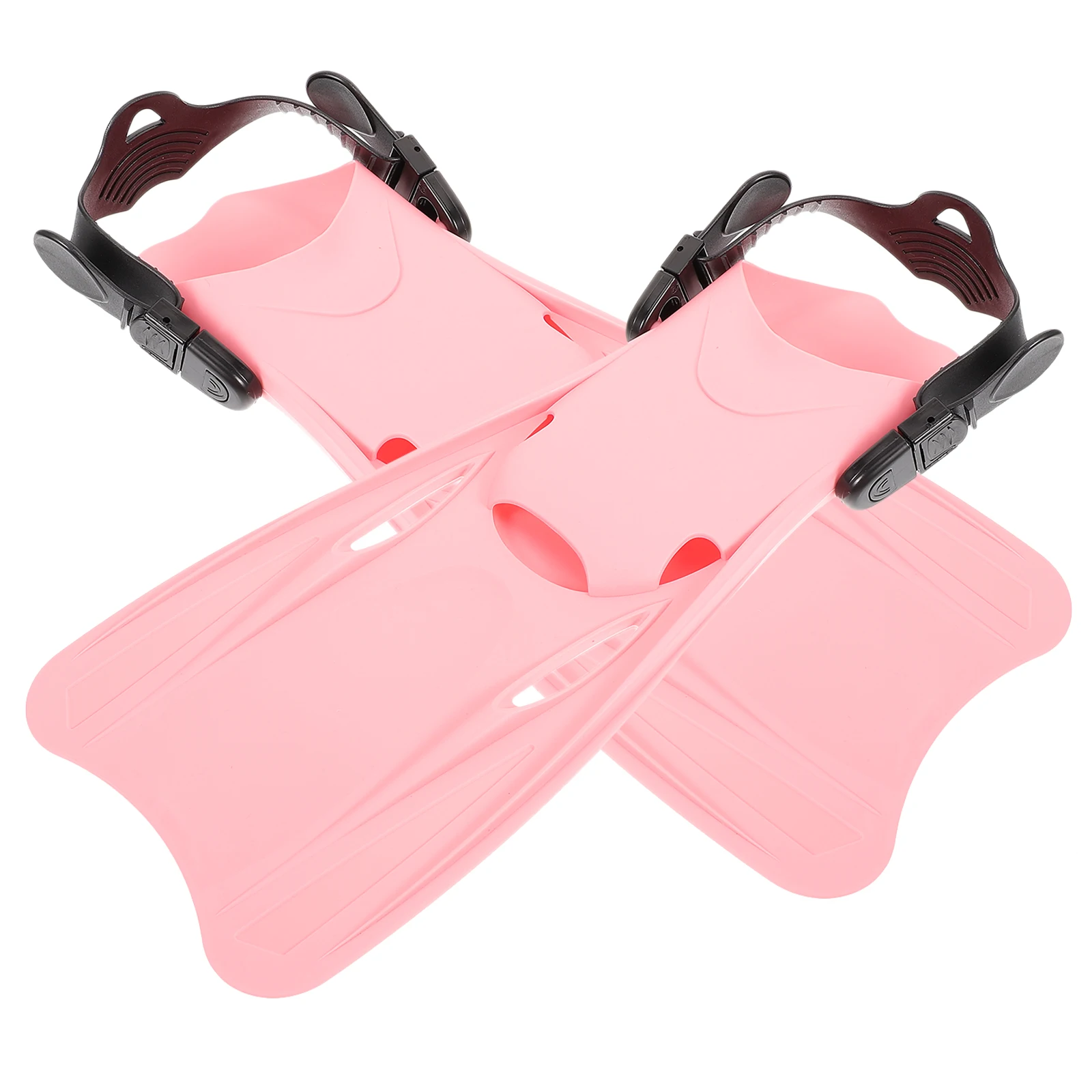 

Pink L Flippers Snorkeling Swimming Fins Diving Gear 39 43 Size Adjustable Lightweight Flexible Plastic