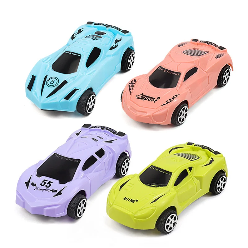 Simulatie van traagheidsauto voor kinderen Plastic Duurzaam Trek Racing Traagheid Speelgoedauto Mini Cartoon CarToy Cadeau voor kinderen