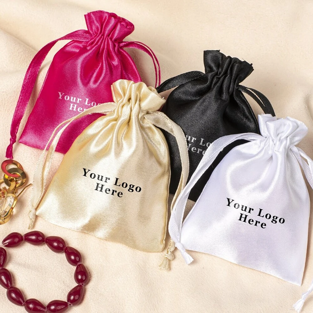 

Customized drawstring jewelry bag with personalized logo small storage bag suitable for packaging necklaces rings and earrings
