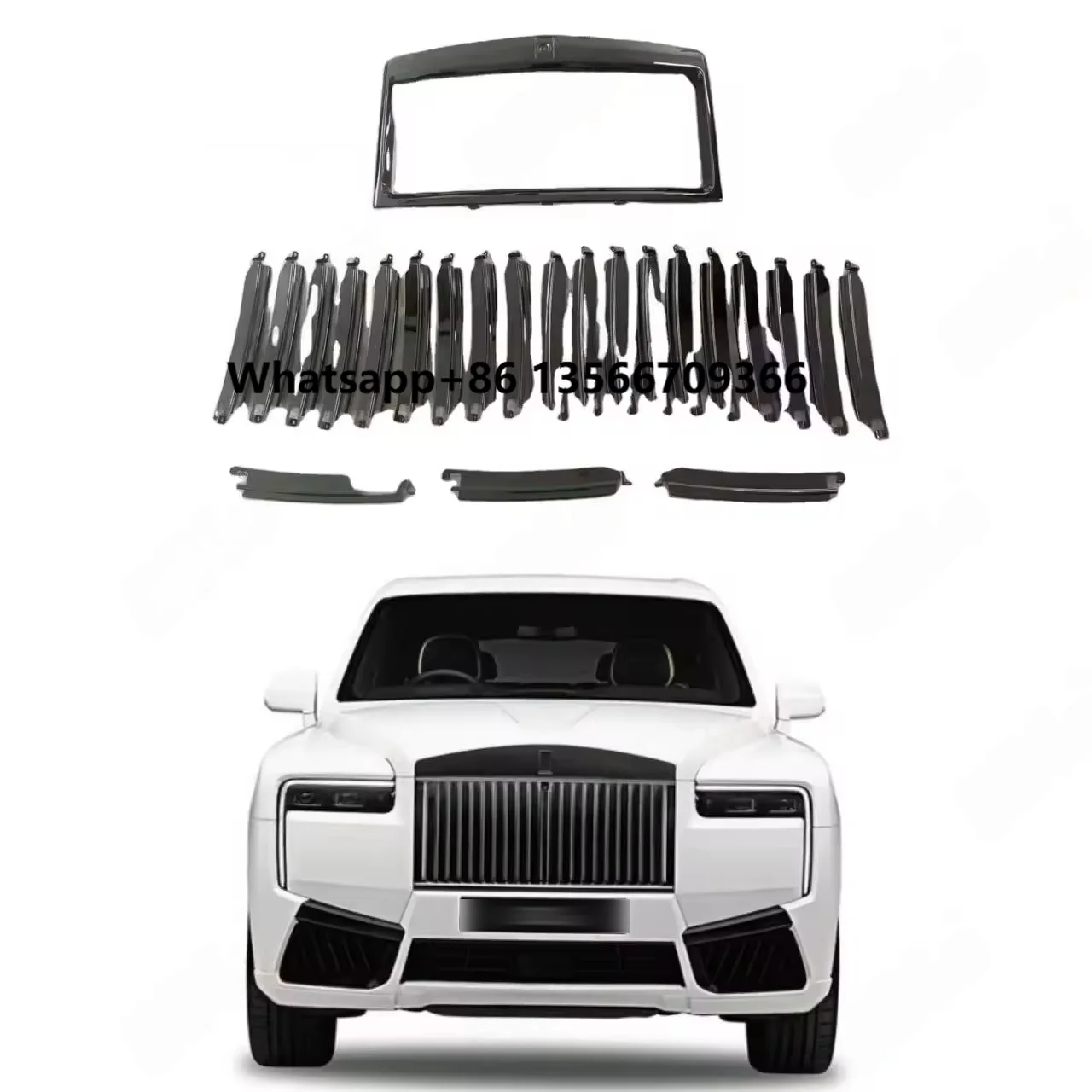 

Black Badge Kit for Rolls Royce Cullinan 2018-2024 Upgrade 2025 Body Kit Accessories Car Grille Bumper Trim Modification Parts