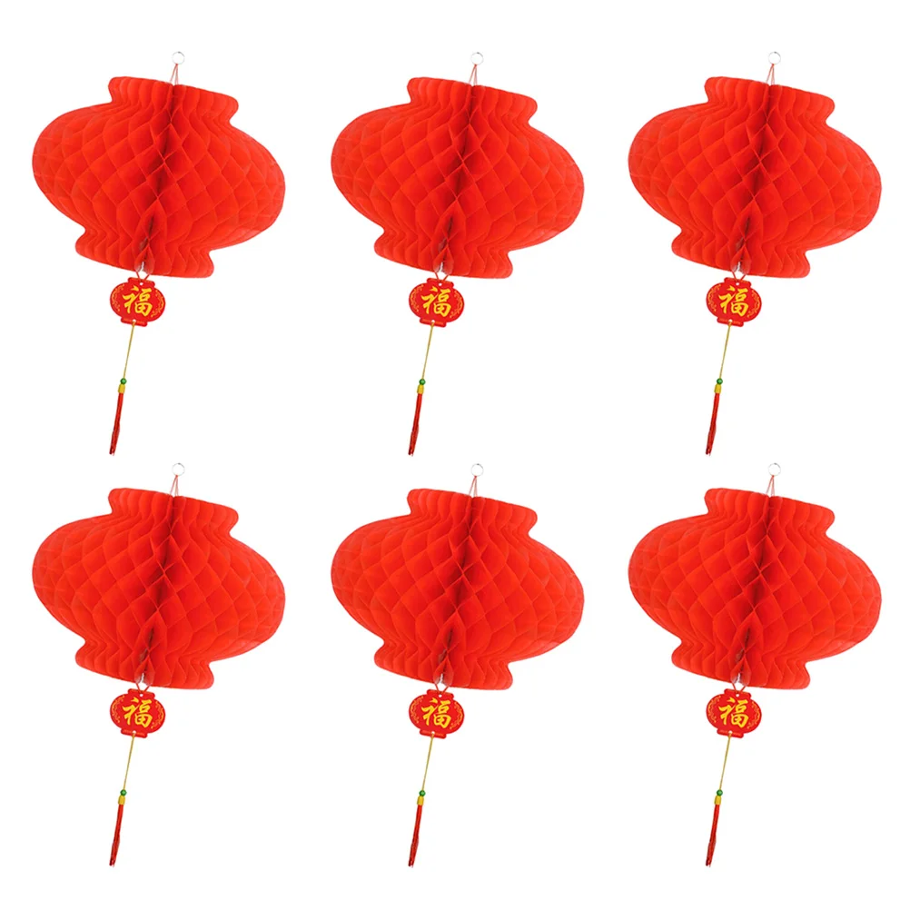 

30 PCS Foldable Round Folding Lantern Christmas Decoration LED Red Hanging Lanterns