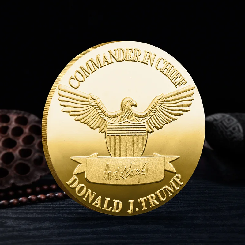 New 2024 President Donald Trump Silver Gold Plated EAGLE Commemorative Coin Donald J Trump Of US President THE REVENGE TOUR Coin