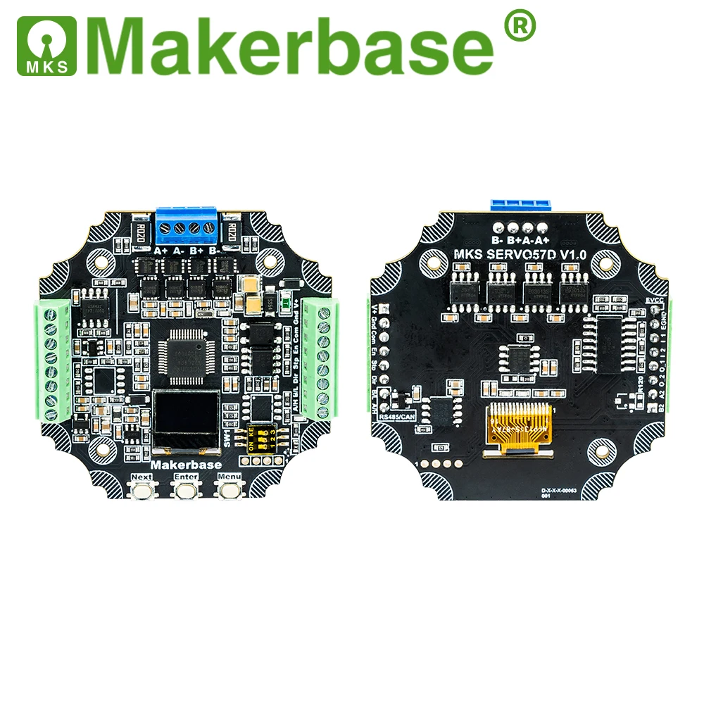 Makerbase MKS SERVO57D PCBA NEMA23 controlador de motor paso a paso de bucle cerrado, CNC, impresora 3d para Gen_L FOC, silencioso y eficiente