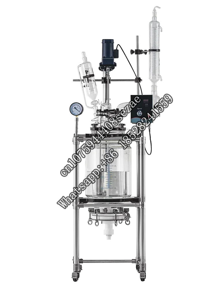 Cancun-Veste chimique de laboratoire à double réacteur en verre, haute température, hydrogénation, chauffage électrique, 5L, 10L, 200L