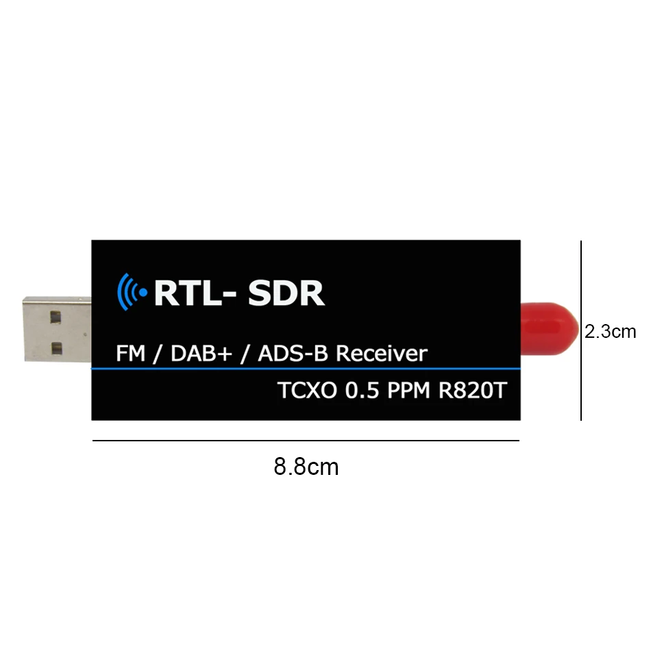 ABAN Rtl2832U Rtl Sdr Receiver R820T2 Usb Rtl-Sdr Dongle With 0.5Ppm Tcxo Sma Mjzsee A300U