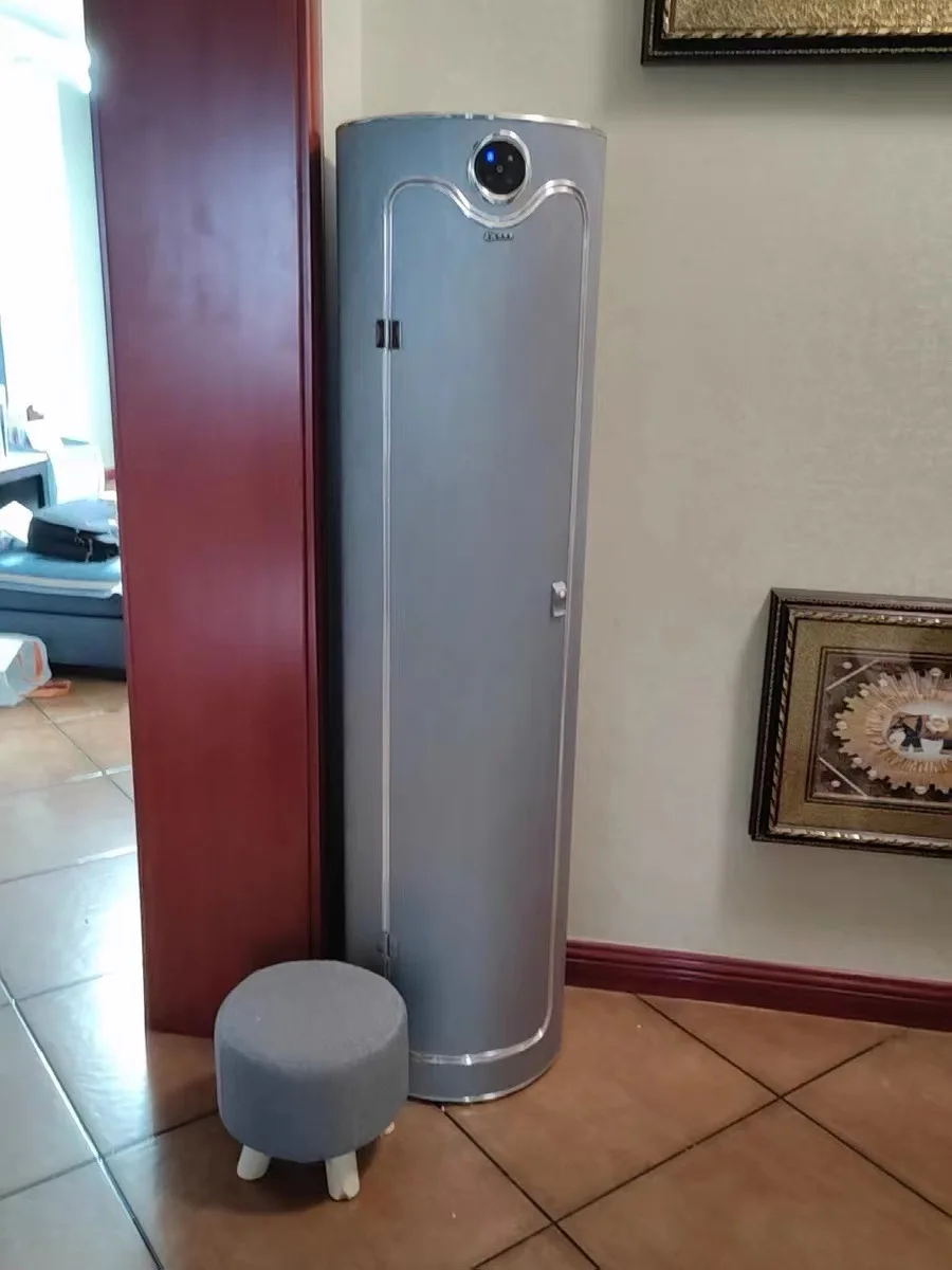 Intelligent disinfection sterilization deodorization rotating shoe cabinet storage foyer cabinet door rack round high