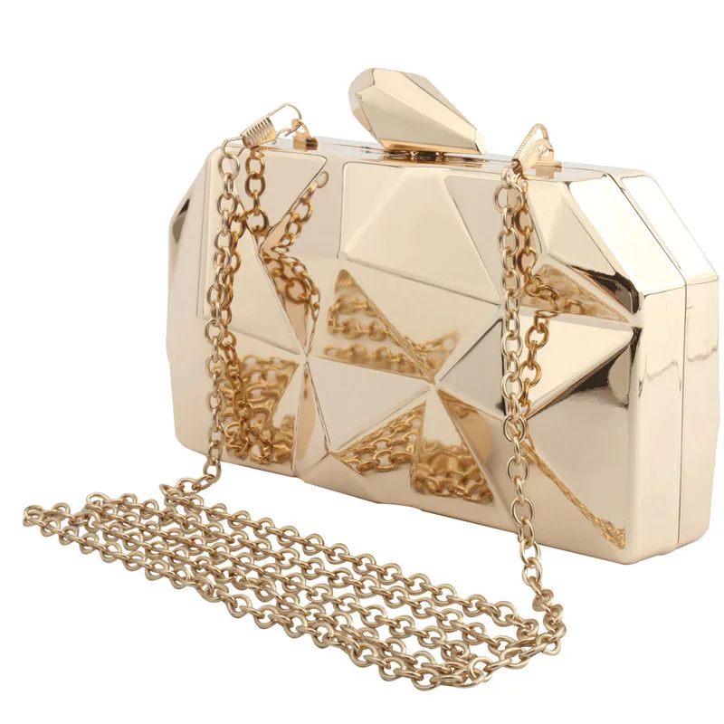 Women's Metal Handle Dinner Bag Tide Crossbody Chain One Shoulder Banquet Dress Bag Bolso Diseñador De Lujo Clutches For Wedding