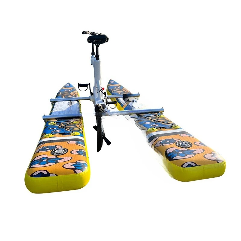 

Single water bike, brushed air cushion water inflatable pedal boat