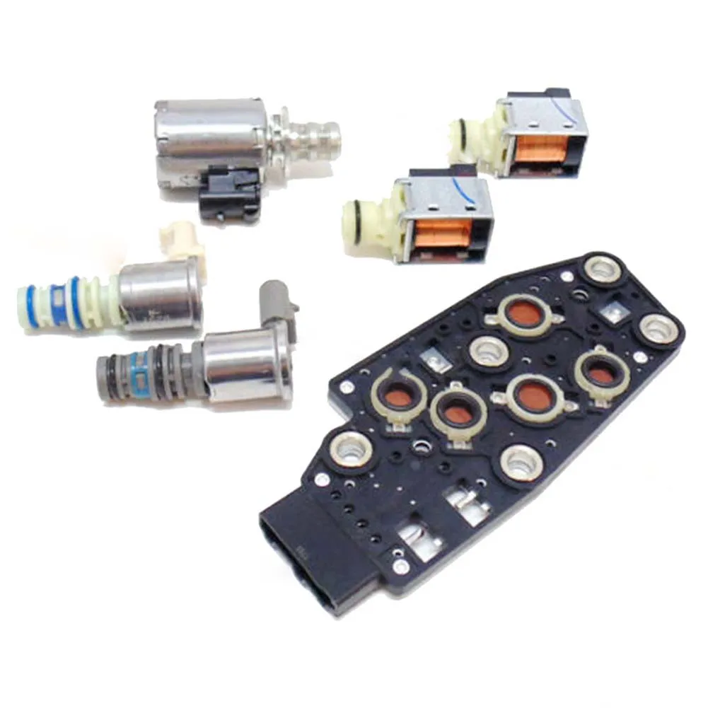 6Pcs Automatic Transmission Solenoid Valve Kit 4L60E 4L65E For 2003-On Chevrolet GMC Hummer Pontiac Auto Parts