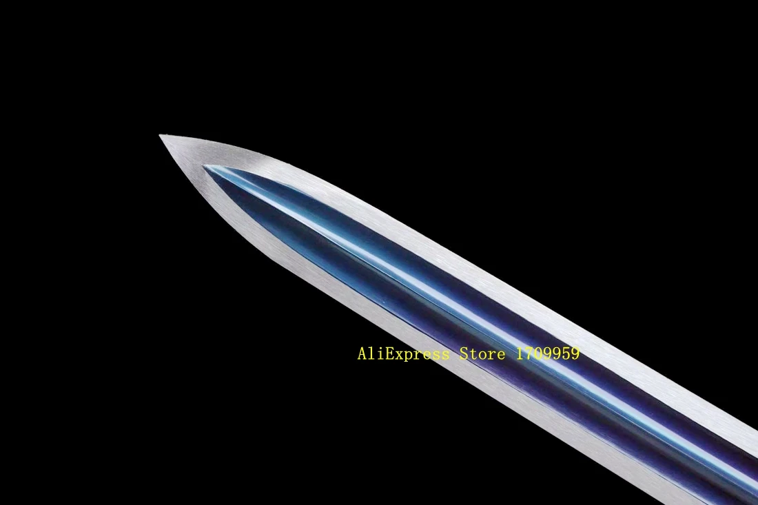 Red Wood Chinese Martial Arts TaiChi Peony Sword Blue High Carbon Steel Blade Full Tang KungFu WuShu Tai Ji Functional Dao Jian view 6