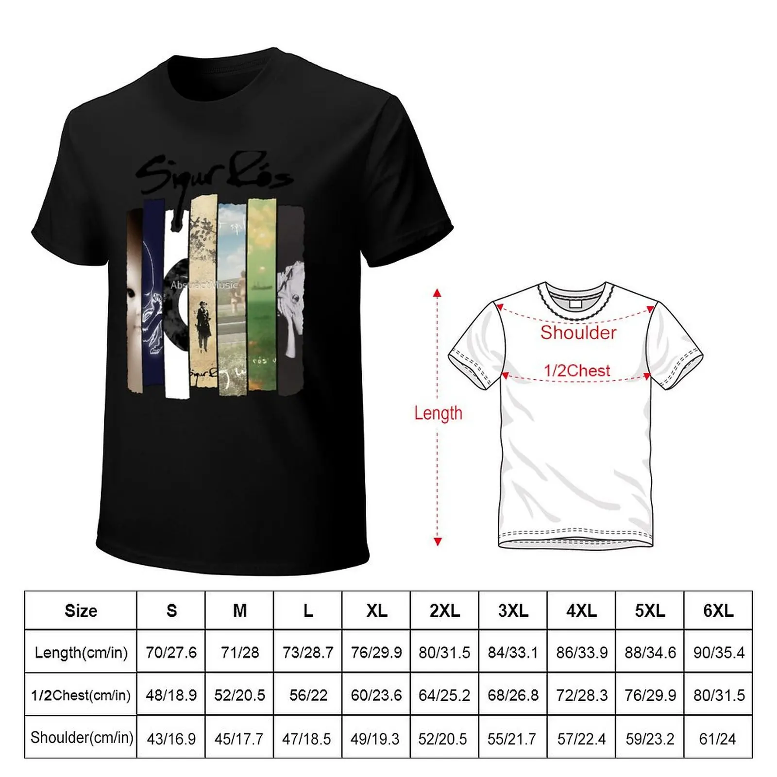 Sigur Ros - Discography T-Shirt Creative Graphic Tee Shirt