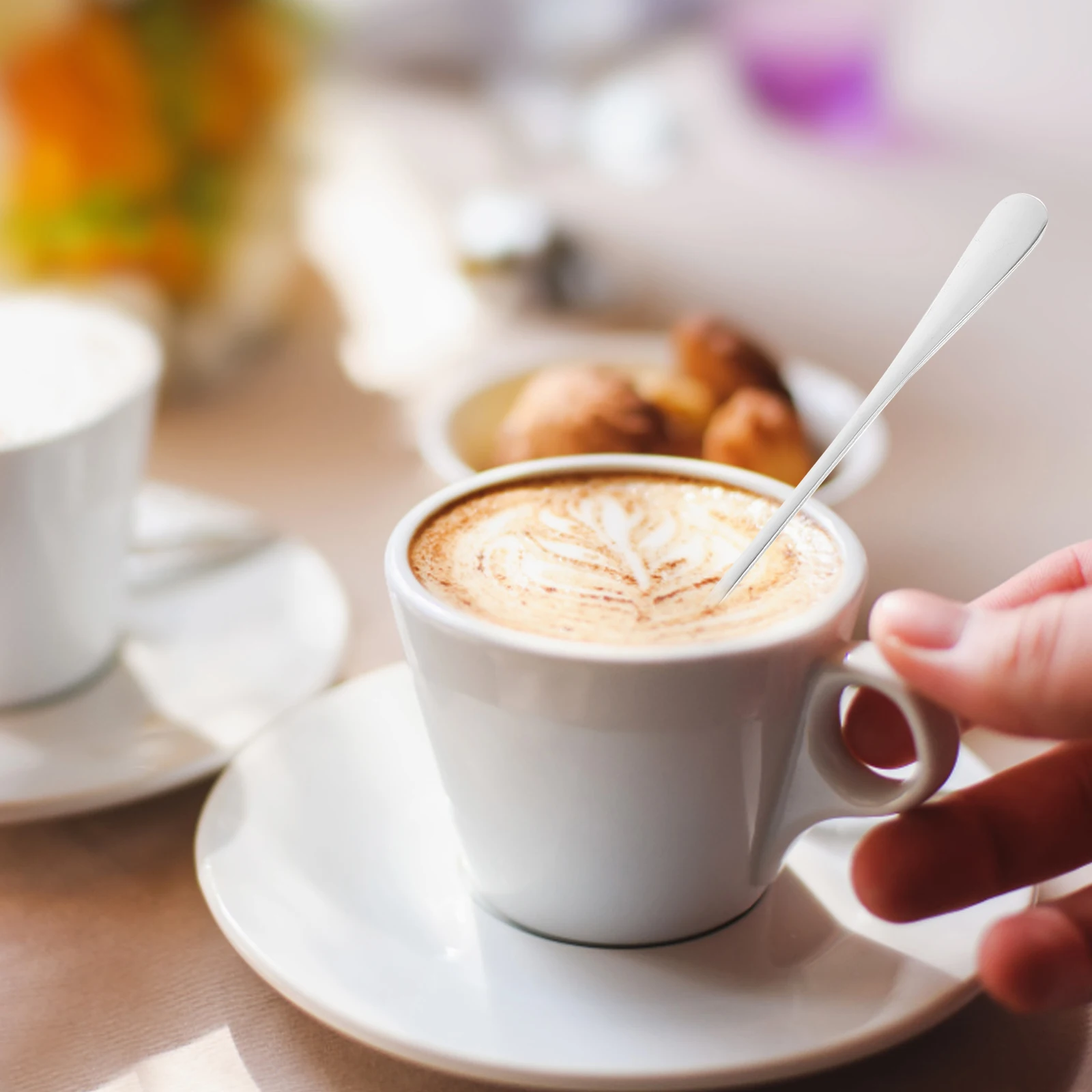 

4 Pcs Coffee Soup Spoon Stainless Steel Practical Tablespoons Catering Dinner Food Porridge Kitchen Restaurants Family Dining