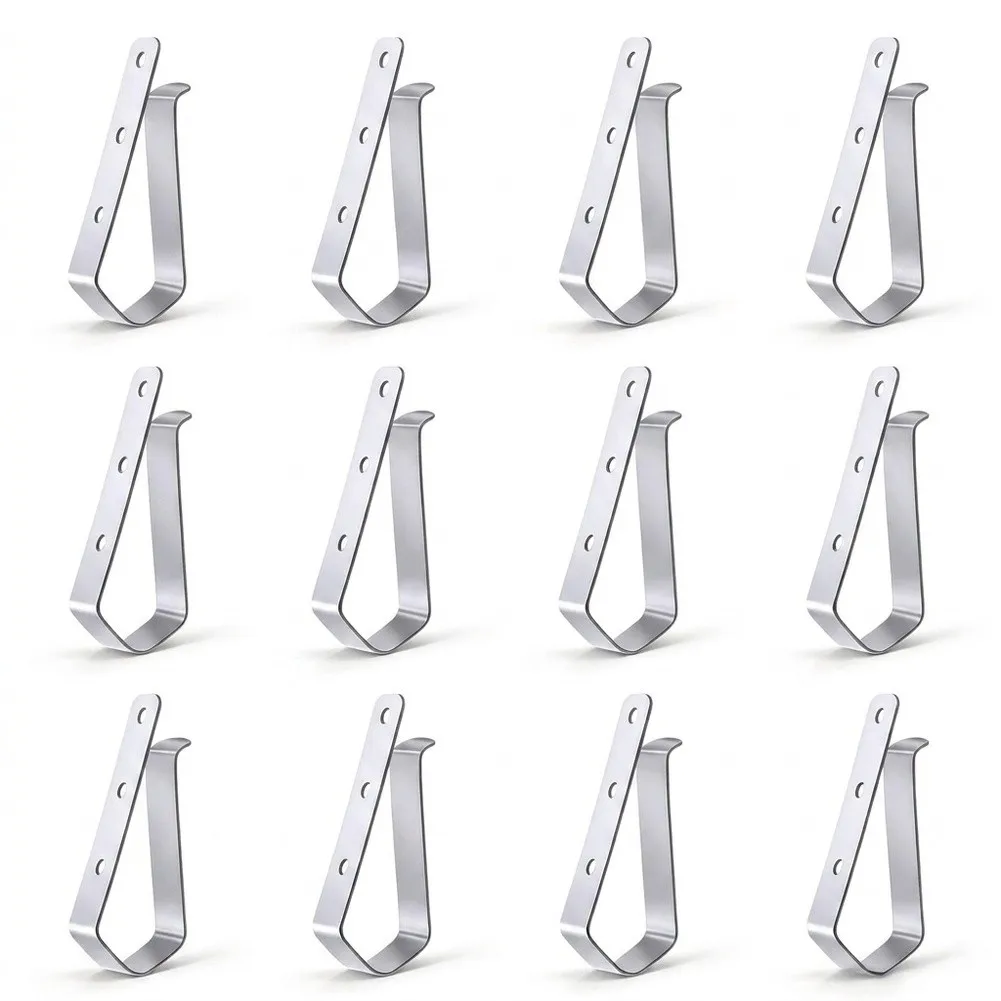 10pcs Stainless Steel Sun Visor Photo Clip Car Document Holder For Vehicle Interior Organization Accessories