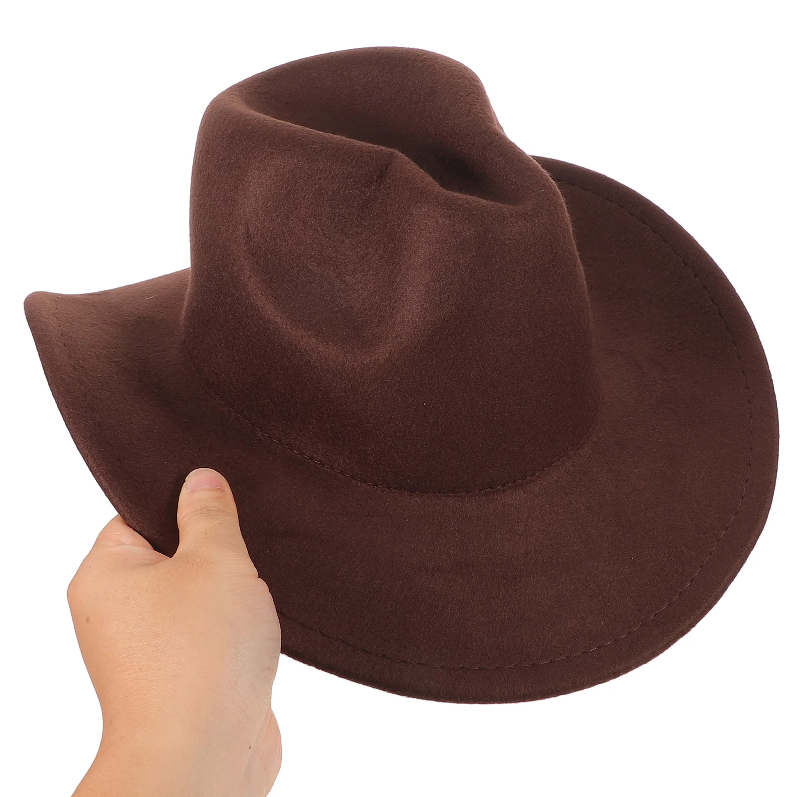 

Kids Color Western Style Wide Brim Sun Protection Hat Durable For Outdoor Play Dress Up Costume Party