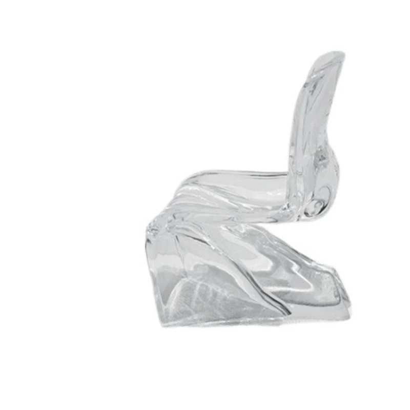 

Modern light luxury art transparent crystal chair, family villa living room tea room backrest chair