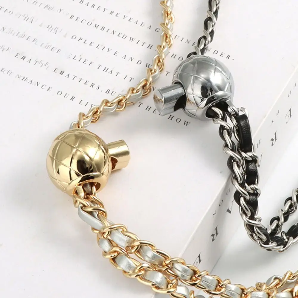 Small Metal High-end Shoulder Strap Replacement Shoulder Strap Non-fading Chain Golden Balls Chain Adjustable Length Strap