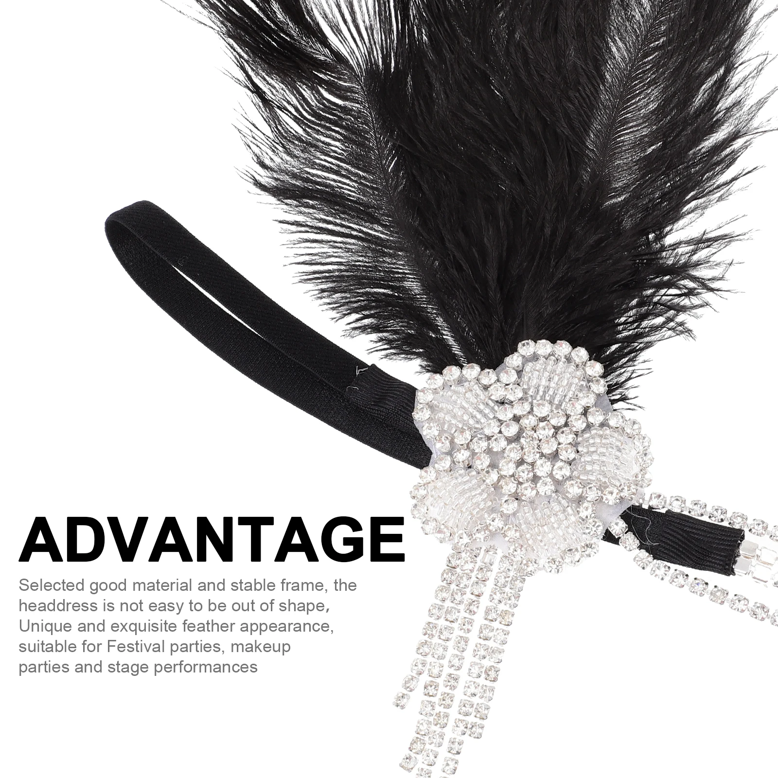 

Plume Headband Decor Cosplay Headdress Masquerade Costume Accessory Hair Wear Creative Party Headband Women'S Party