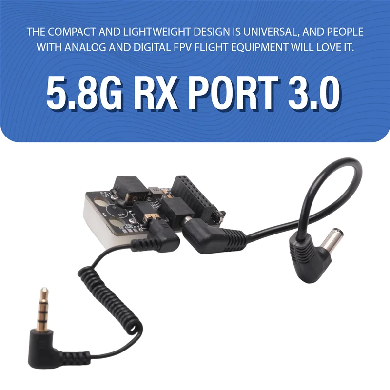 AT93-2S-4S Support DVR Port Analog 5.8G RX PORT 3.0 Board Receiver Module Accessories For DJI Digital FPV Goggles 3D Adapter