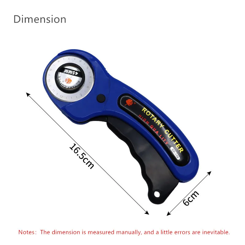Couteau rond à distance pour patchwork, rouleau, roue, cutter, tissu, cuir, papier, gril, couture, courtepointe, coupe, outils d'artisanat, 45mm