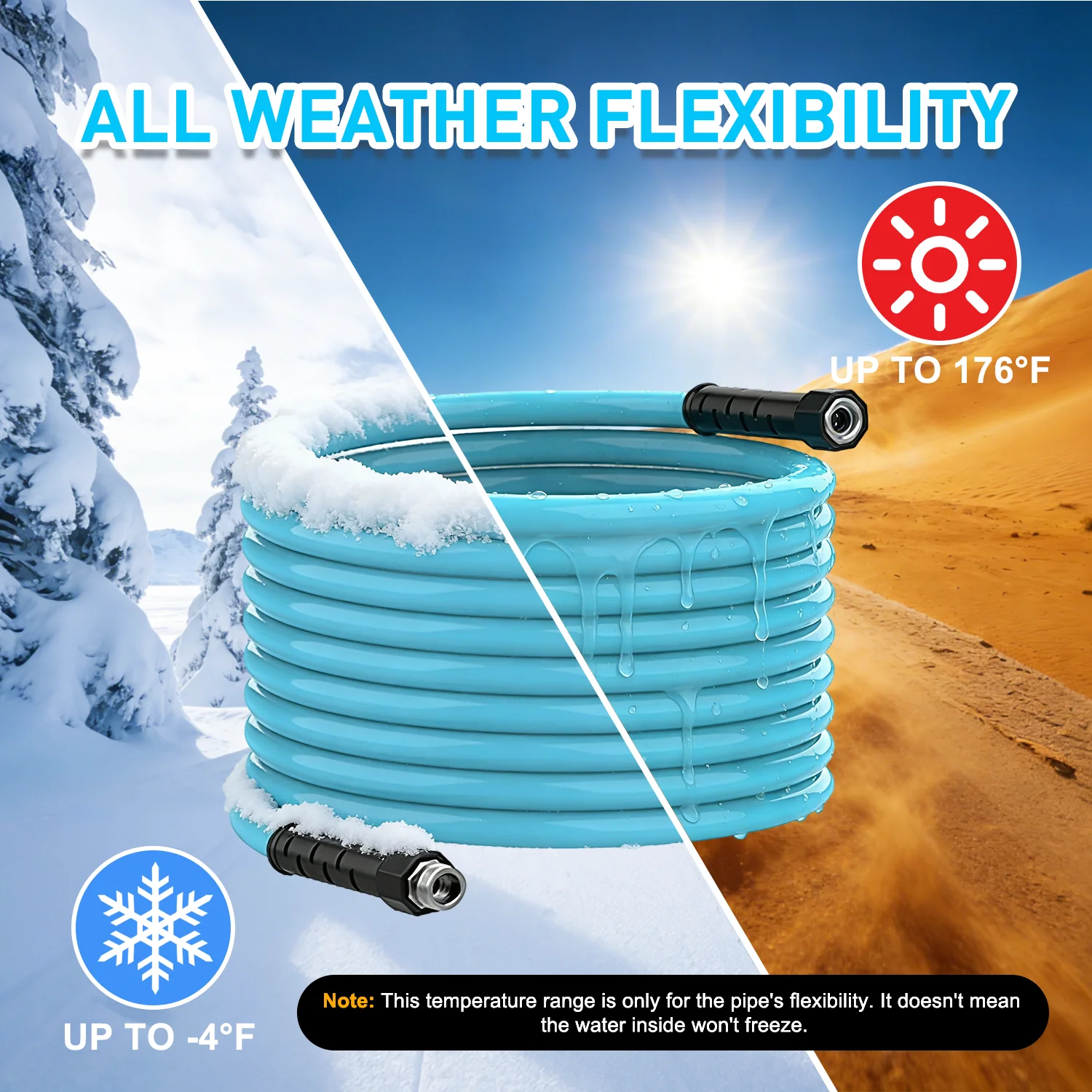 Nilight RV Water Hose 25FT Garden Drinking Hoses with Storage Bag Leakproof Anti-Kink 5/8