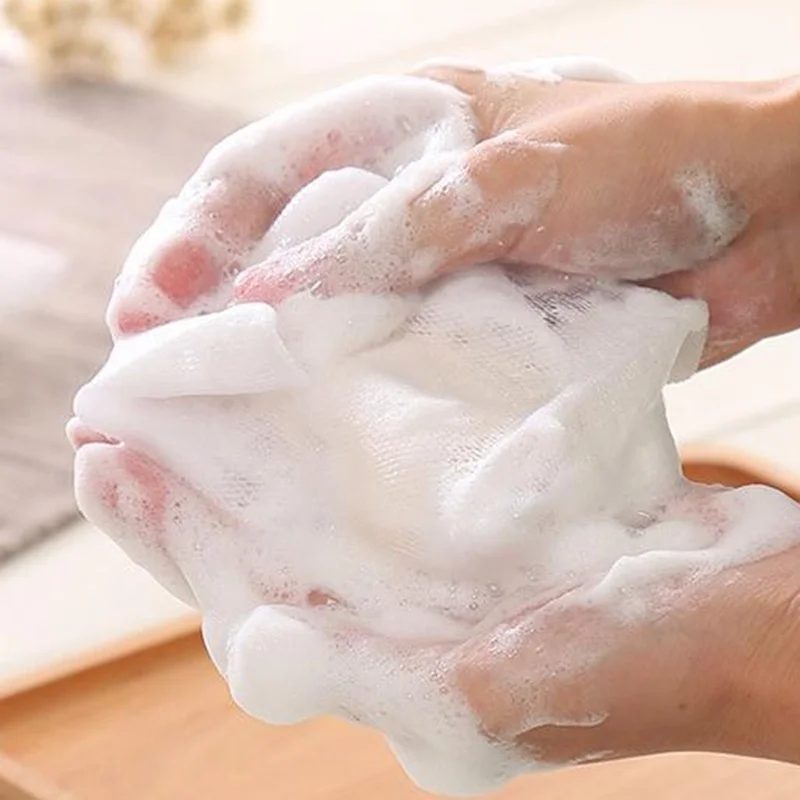 10/50PCS Foaming Net Bag Bathroom Soap Exfoliating Mesh Bags For Shower Soap Foaming Net Portable Mesh Soap Bag Body Wash Soap