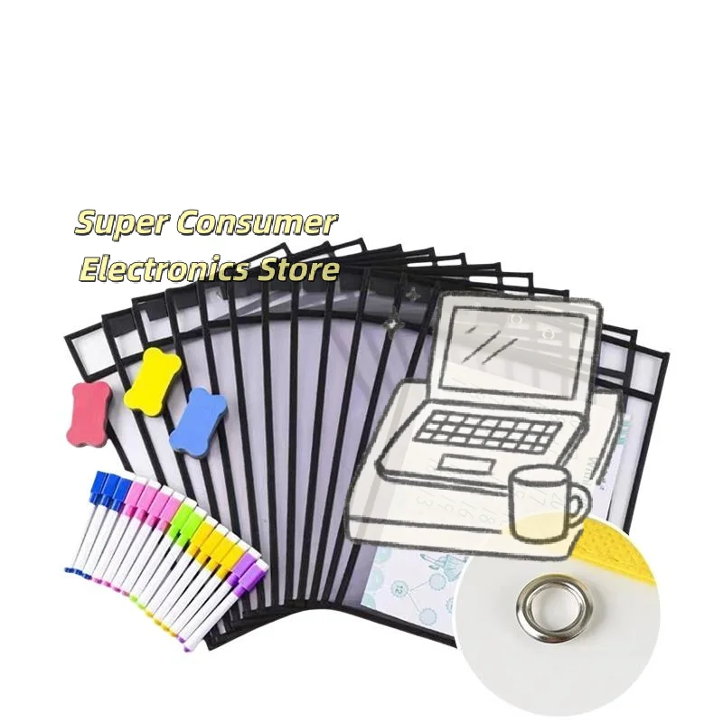 Transparent Document Storage Bag Waterproof For A4 Paper Durable Reusable Organizer Random Colors For School And Office