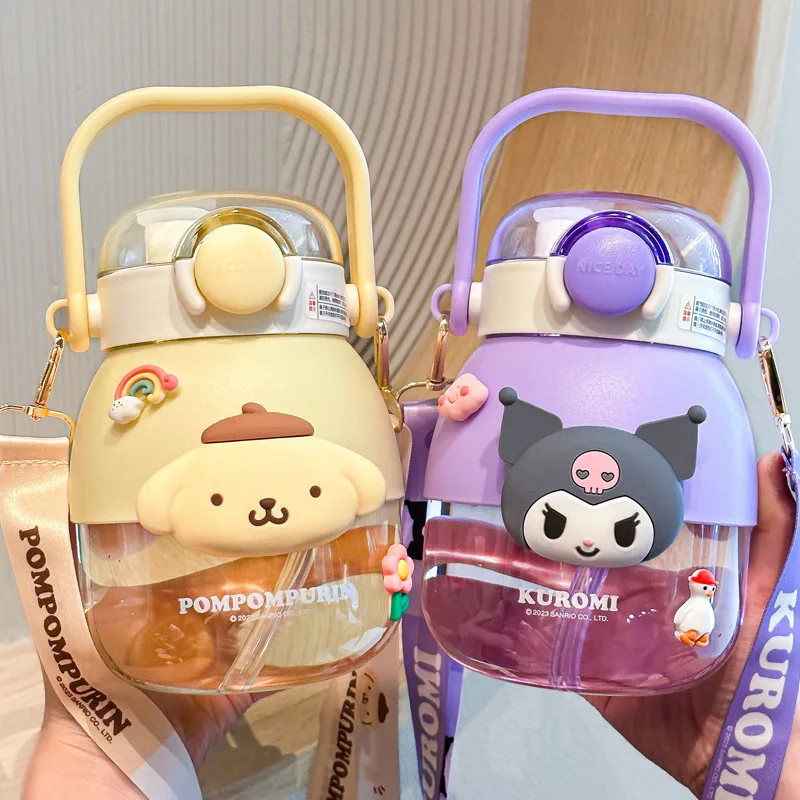 Sanrio Jade Guigou Cute Children's Water Cup High Beauty Double Drink Plastic Cup Large Stomach Large Capacity Portable Cup