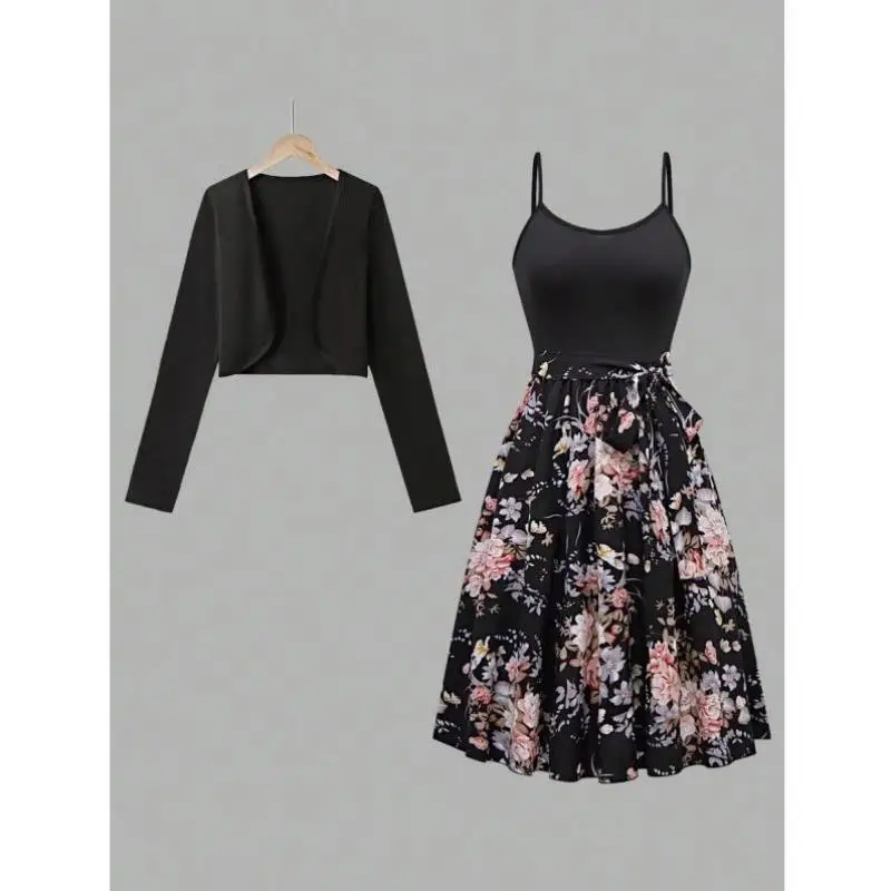 

Women's 2-Piece Set Pure Color Print ter Dr Waist-Cinching V-8823 Sle Casual Sportswear Sve Length: 7/8